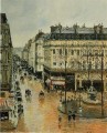 サントノーレ通り 午後の雨の効果 1897年 カミーユ・ピサロ